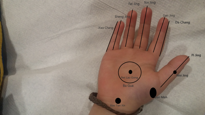 Puntos y zonas de la mano en Tui-Na infantil